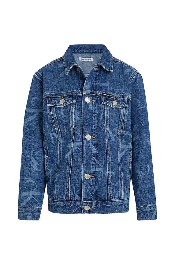 Detská rifľová bunda Calvin Klein Jeans IB0IB02167.9BYH modrá AW24