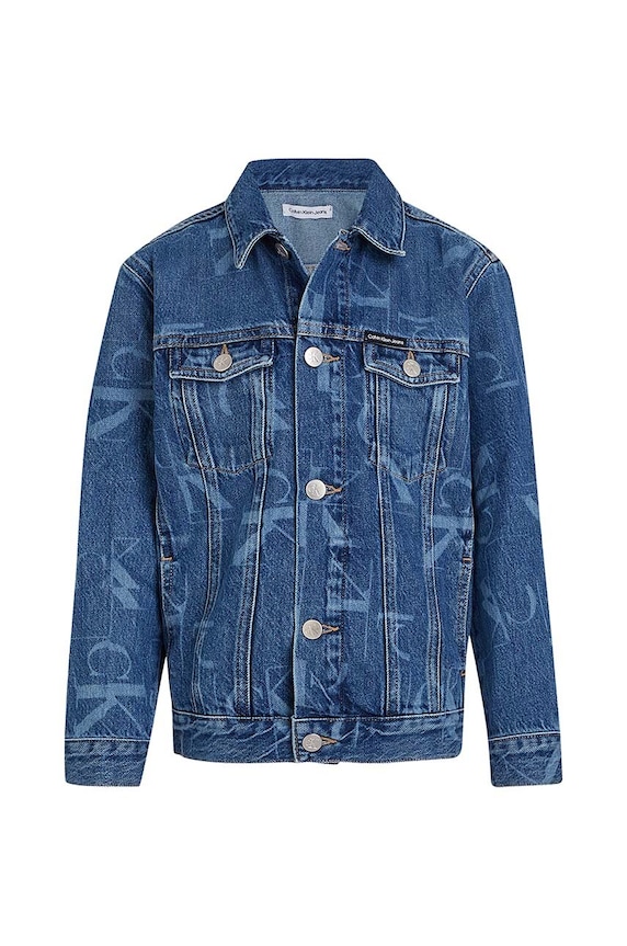 Detská rifľová bunda Calvin Klein Jeans IB0IB02167.9BYH modrá AW24