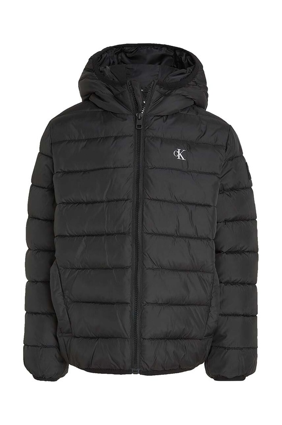 Παιδικό μπουφάν Calvin Klein Jeans IB0IB02174.9BYH μαύρο AW24