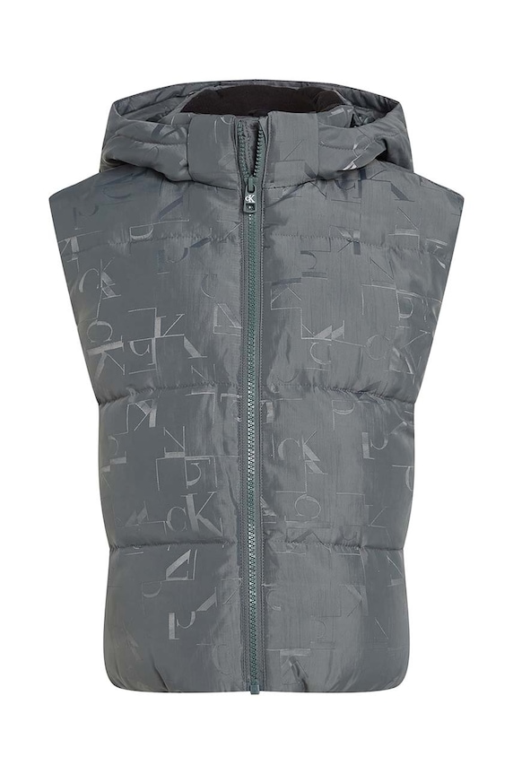 Dětská vesta Calvin Klein Jeans s podšívkou šedá IB0IB02169.9BYH.104.116