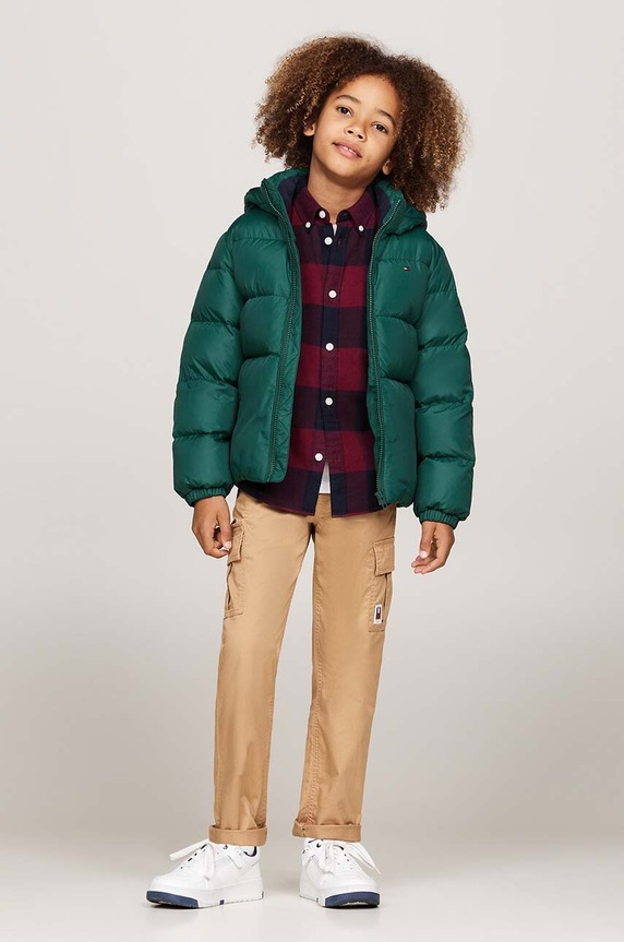 Tommy Hilfiger geaca copii verde KB0KB08341.9BYH.128.176