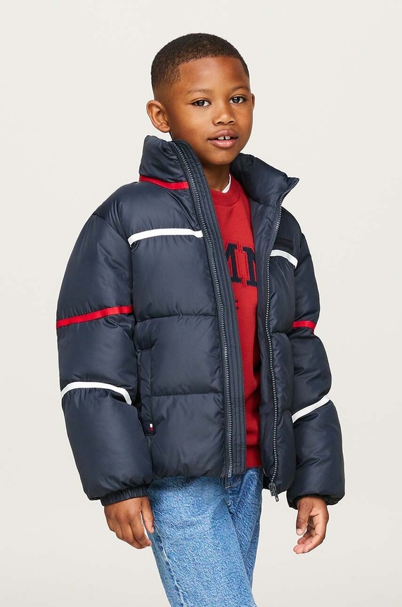 Tommy Hilfiger kurtka dziecięca bez kaptura granatowy KS0KS00593.9BYH.92.122