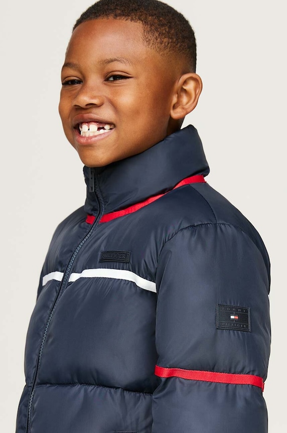Chłopiec Tommy Hilfiger kurtka dziecięca KS0KS00593.9BYH.92.122 granatowy