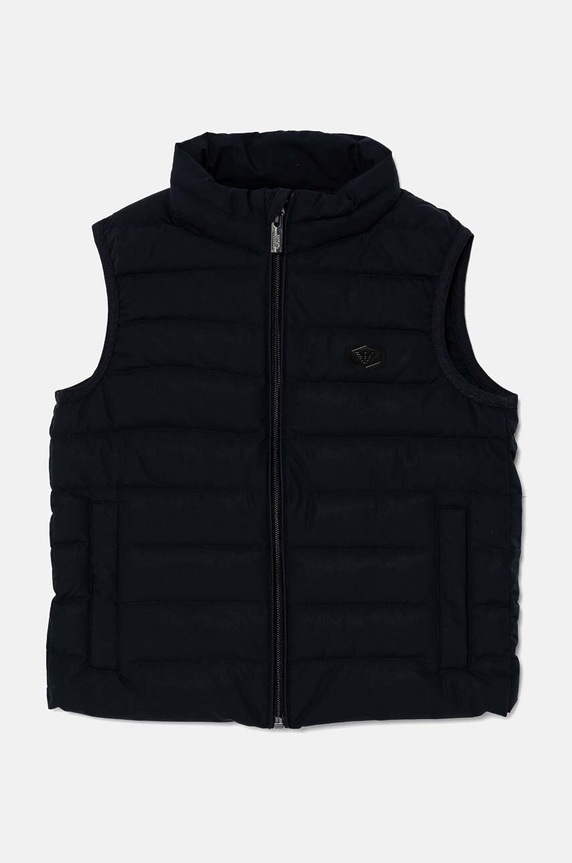 Dětská péřová vesta Emporio Armani s podšívkou námořnická modř 8N4BQ1.1NLRZ