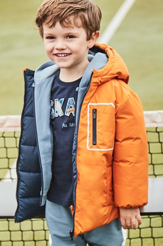 Mayoral kurtka dwustronna dziecięca pozostałe pomarańczowy 4471.5H.Mini.9BYH