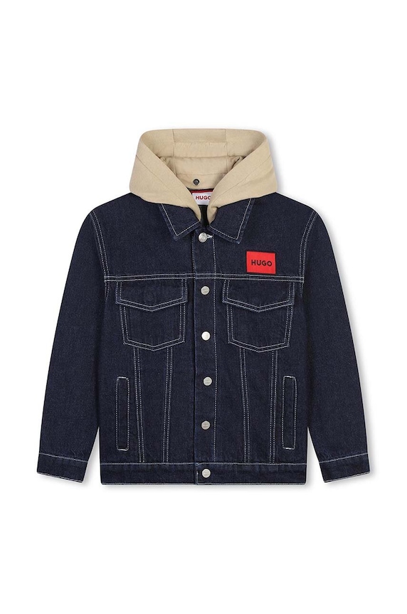 Дитяча джинсова куртка HUGO G00158.114.150 блакитний AW24