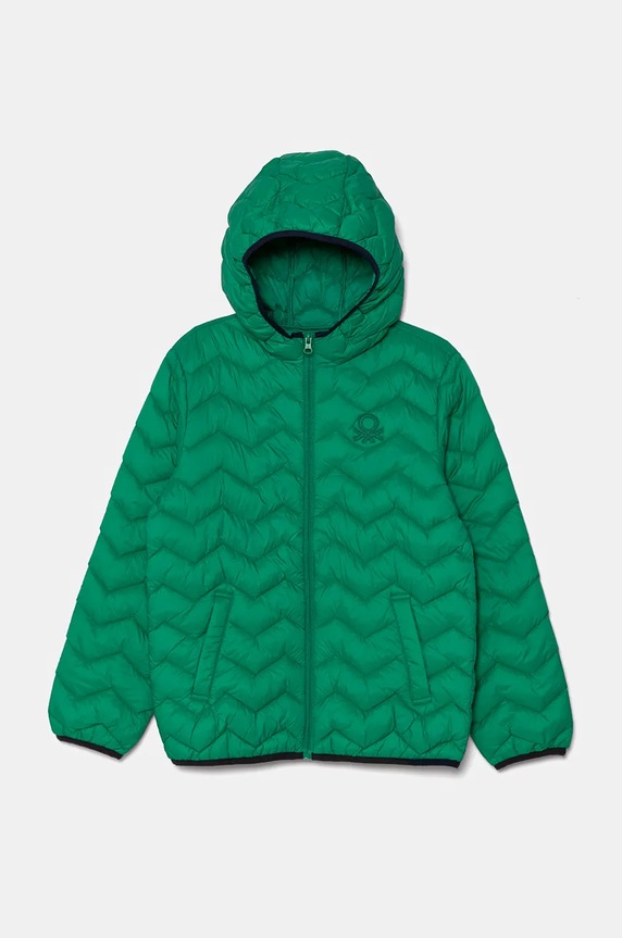 Детско яке United Colors of Benetton лека изолация зелен 2TWDCN04V.G.Seasonal