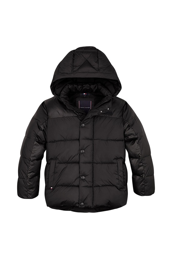 Детско яке Tommy Hilfiger KB0KB09207.9BYH.128.176 черен AW24