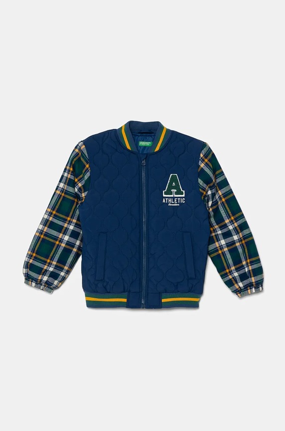 Детско яке United Colors of Benetton лека изолация тъмносин 240XGN02U.P.Seasonal