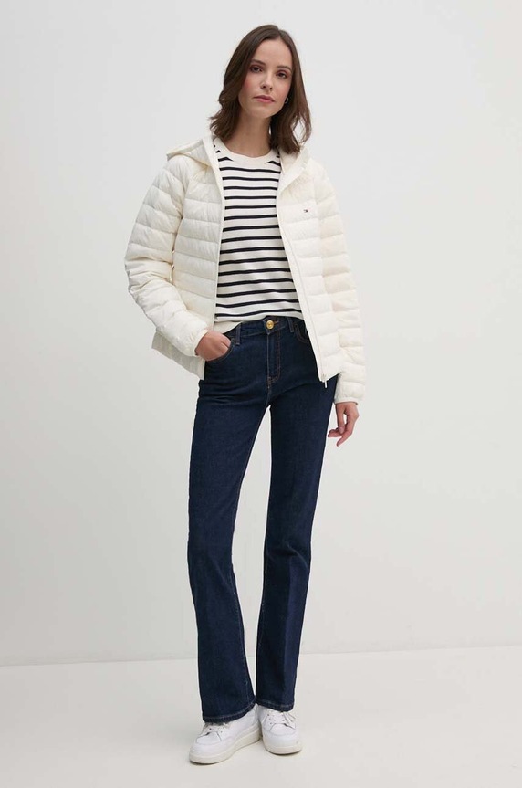 Μπουφάν με επένδυση από πούπουλα Tommy Hilfiger WW0WW42350 μπεζ AW24