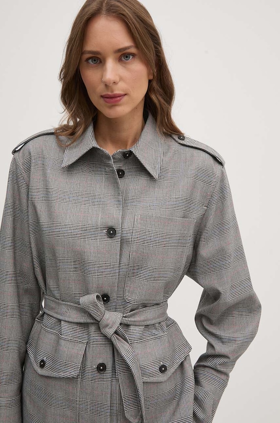 Bunda Tommy Hilfiger sivá WW0WW43316