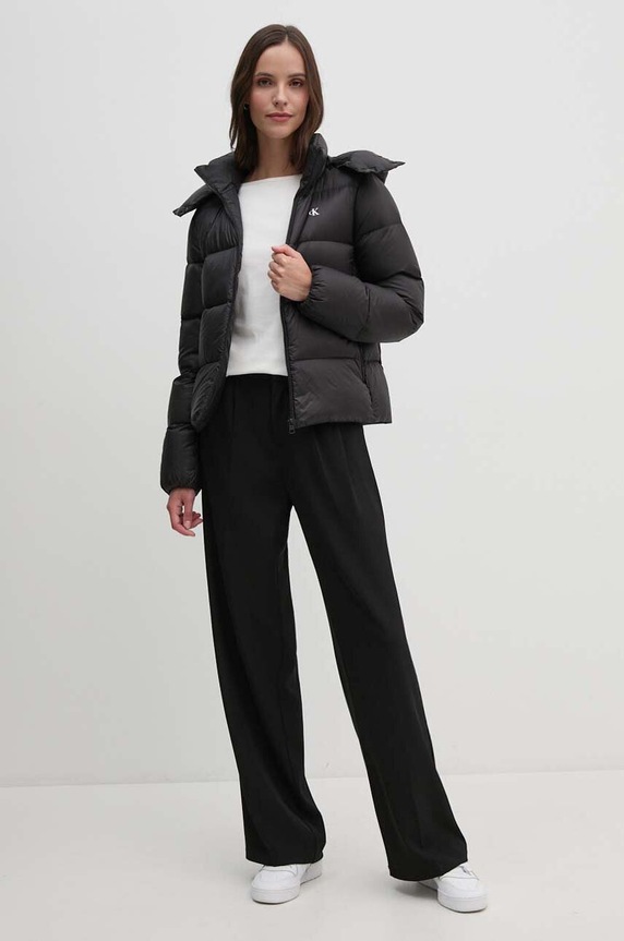 Μπουφάν με επένδυση από πούπουλα Calvin Klein Jeans J20J223571 μαύρο AW24