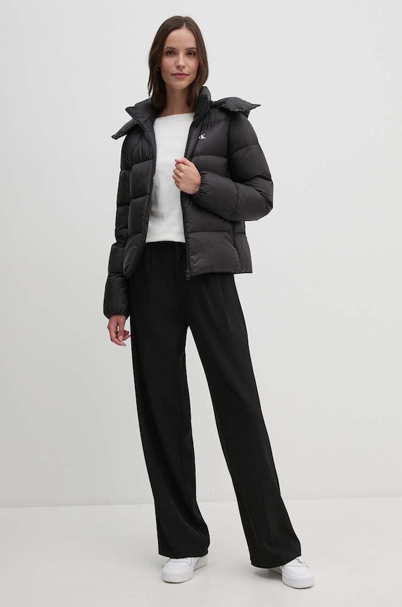 Μπουφάν με επένδυση από πούπουλα Calvin Klein Jeans J20J223571 μαύρο AW24