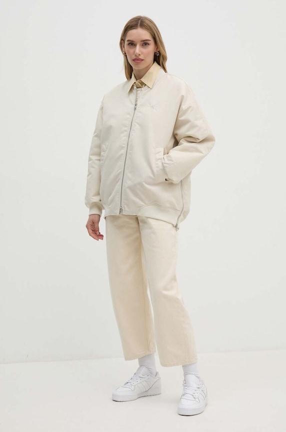 Bomber jakna Calvin Klein Jeans Planet friendly bež J20J223874