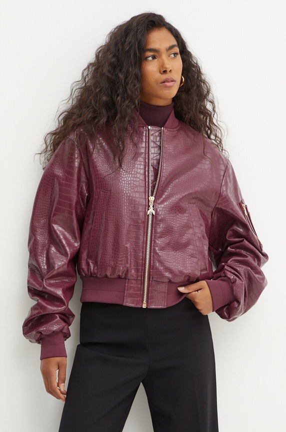 Patrizia Pepe kurtka bomber nieocieplane bordowy 8O0136.E050
