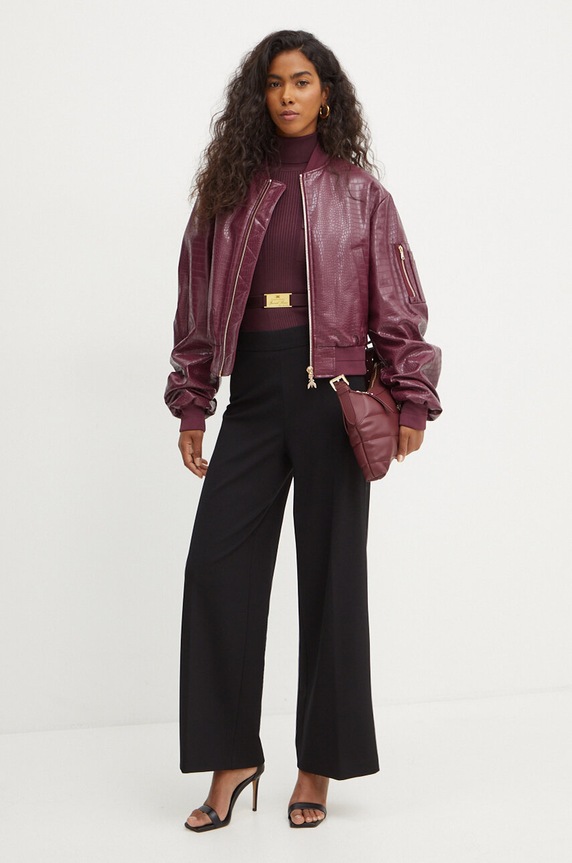Patrizia Pepe kurtka bomber 8O0136.E050 bordowy AW24