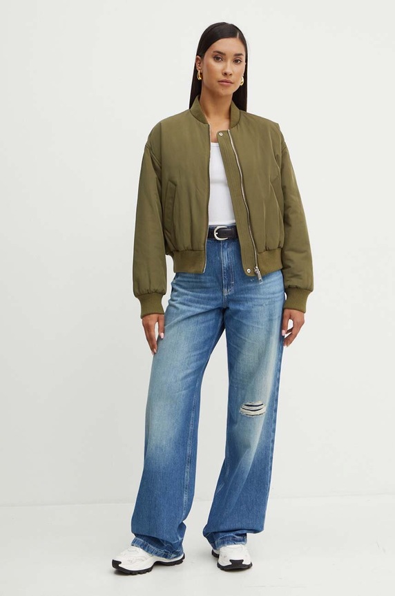 Boss Orange kifordítható bomber dzseki 50521621 zöld AW24