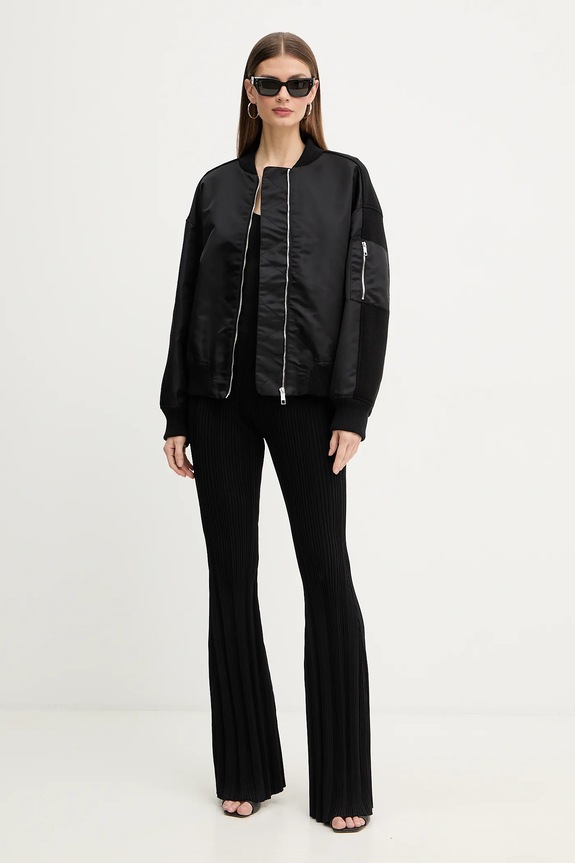 BOSS kurtka bomber z domieszką wełny 50518933 czarny SS26