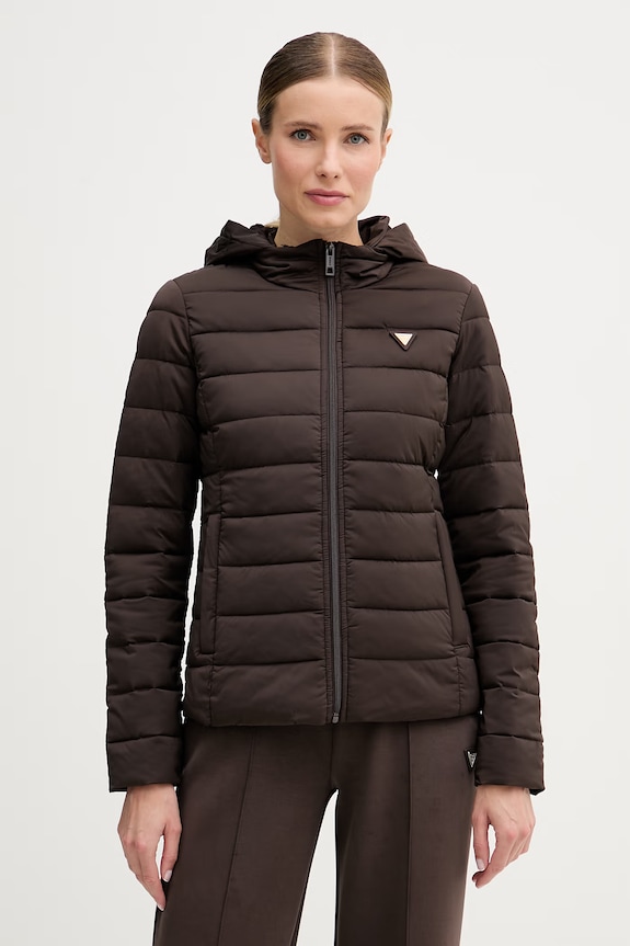 Guess короткая женская куртка SOLID коричневый V4YL04.WF3X0
