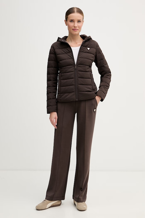 Guess короткая женская куртка SOLID V4YL04.WF3X0 коричневый AW25