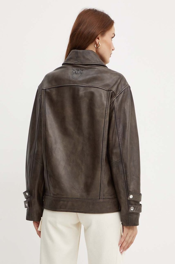 Abbigliamento Pinko giacca in pelle 104048.A23U marrone