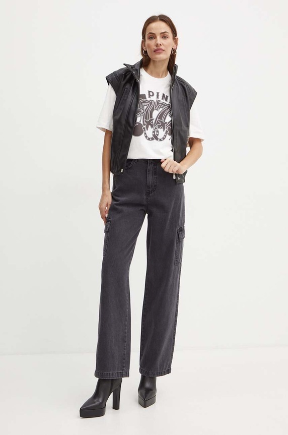 Pinko bőr mellény 103898.A21L fekete AA00