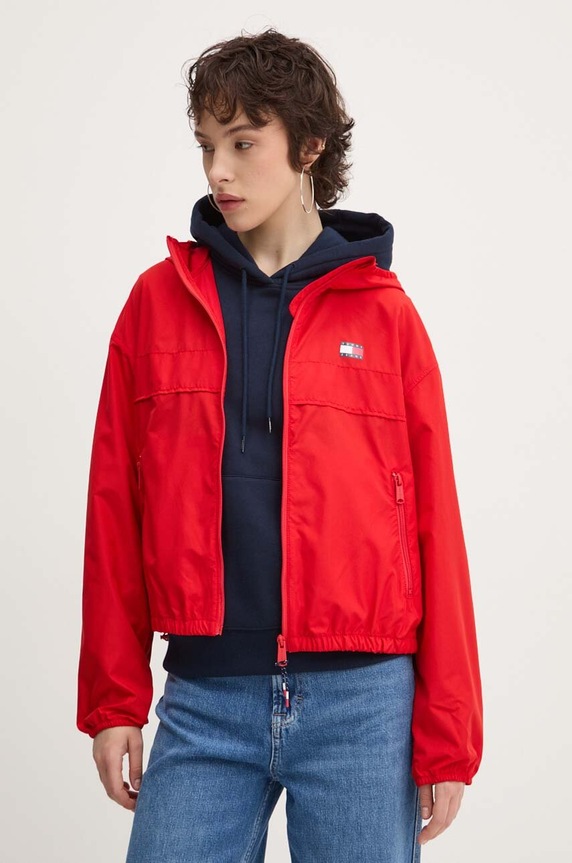 Tommy Jeans wiatrówka pozostałe czerwony DW0DW19302