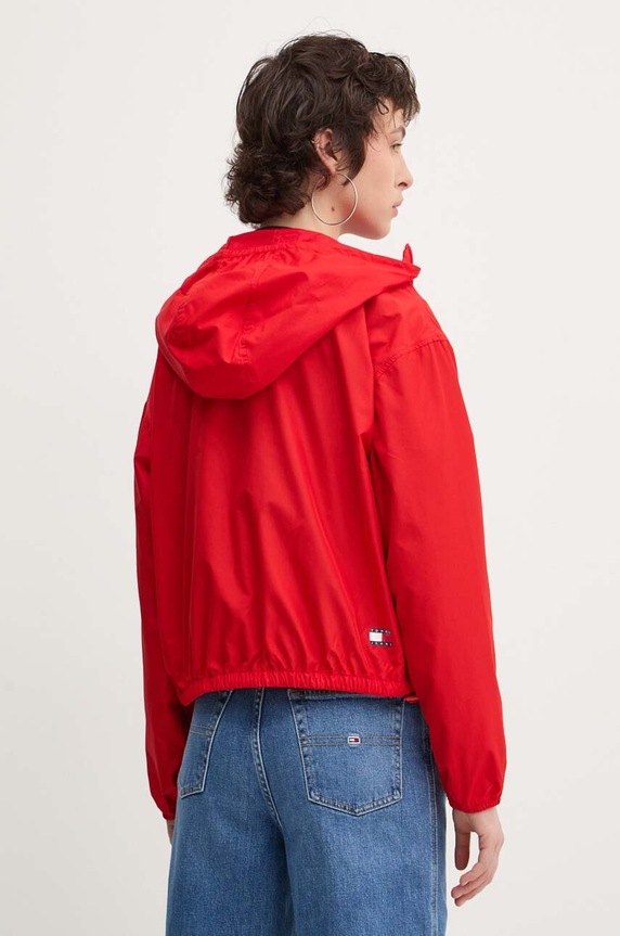 Odzież Tommy Jeans wiatrówka DW0DW19302 czerwony