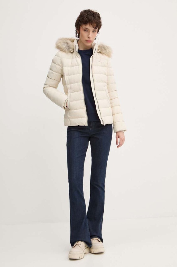Μπουφάν με επένδυση από πούπουλα Tommy Jeans DW0DW18312 μπεζ AW25