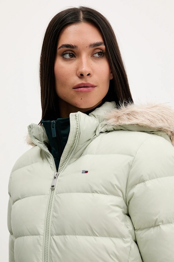 Tommy Jeans kurtka puchowa zielony DW0DW18312