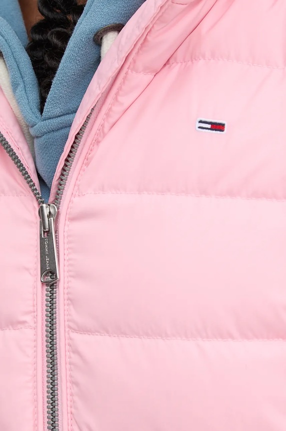 Pernata jakna Tommy Jeans DW0DW18312 roza