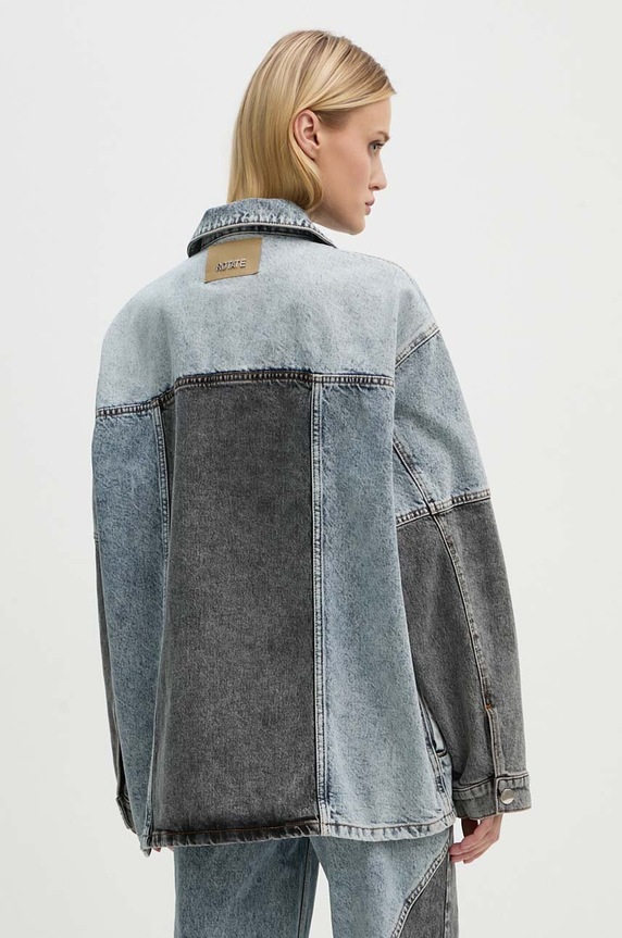 Clothing Rotate denim jacket Oversized Patchwork Jacket 1128221603 blue