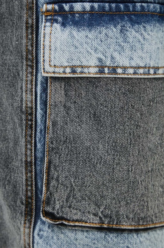 Rotate denim jacket Oversized Patchwork Jacket 1128221603