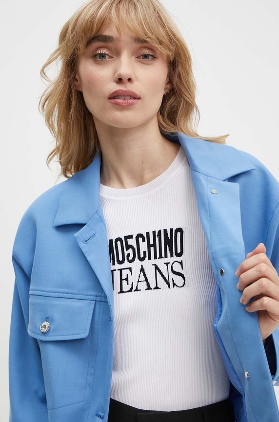 Moschino Jeans kurtka z domieszką wełny 0506.8226