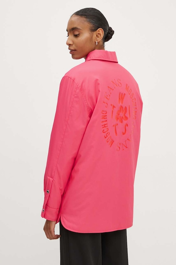 Moschino Jeans kurtka bez kaptura różowy 0624.8217
