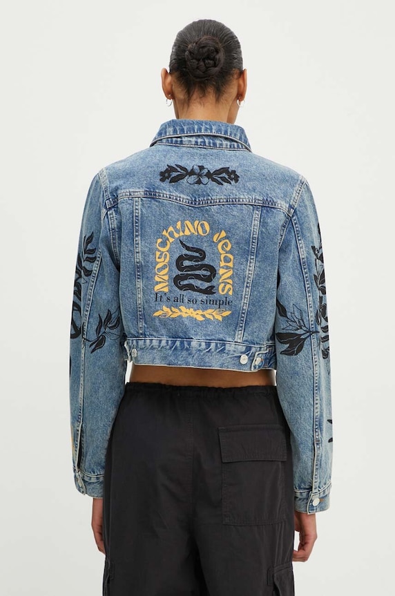 Moschino Jeans kurtka jeansowa niebieski 0501.8221