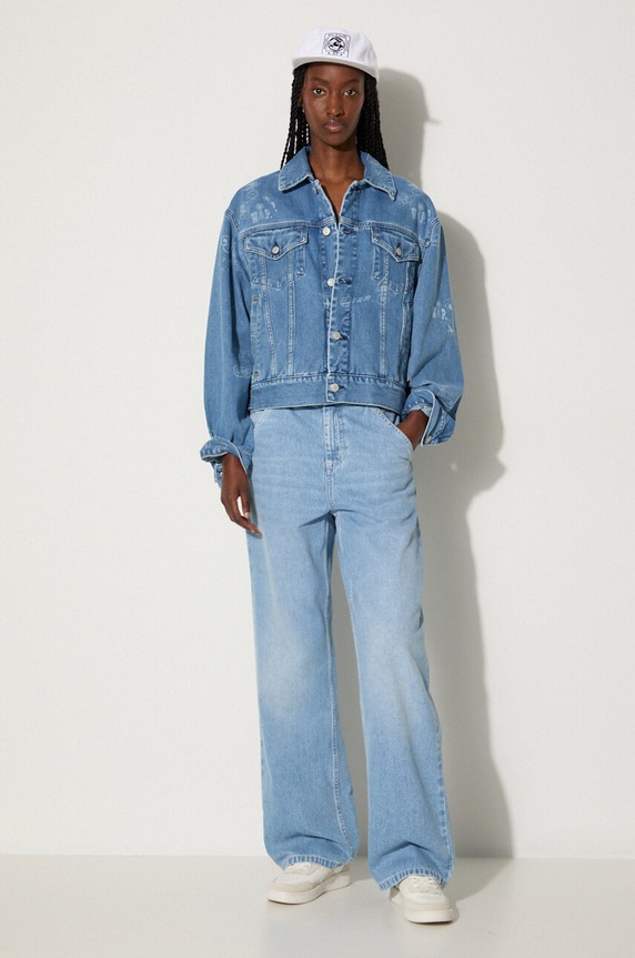 Carhartt WIP giacca di jeans Stamp Jacket I033744.2LN35 blu AW24
