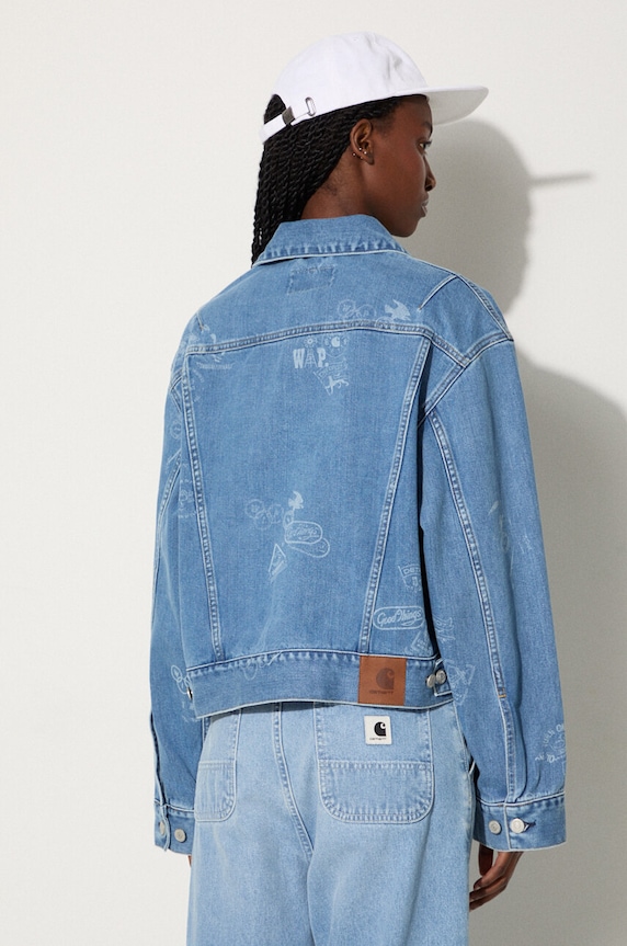 Abbigliamento Carhartt WIP giacca di jeans Stamp Jacket I033744.2LN35 blu