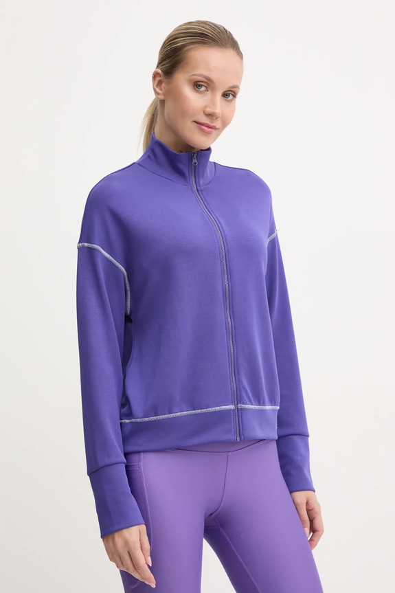 Mikina United Colors of Benetton s elastanom fialová 3JLC3M06H
