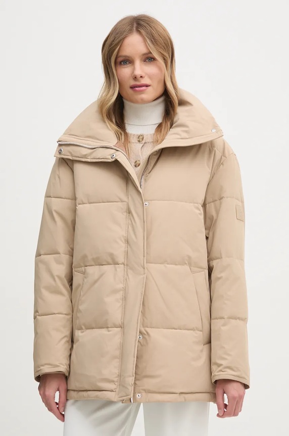 Bunda Dkny bez kapuce béžová D2G4A179