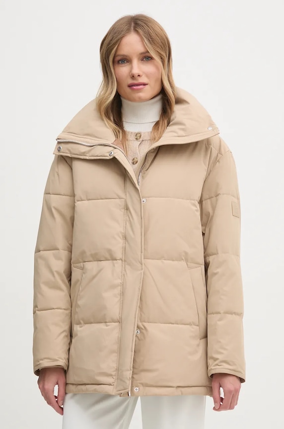 Bunda Dkny bez kapuce béžová D2G4A179