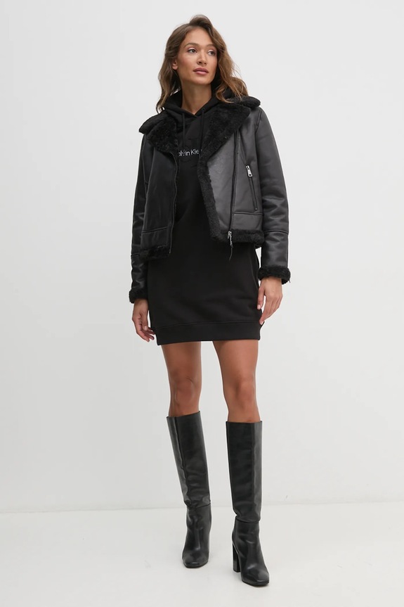 Bunda Dkny DLEMFQ42 čierna AW24