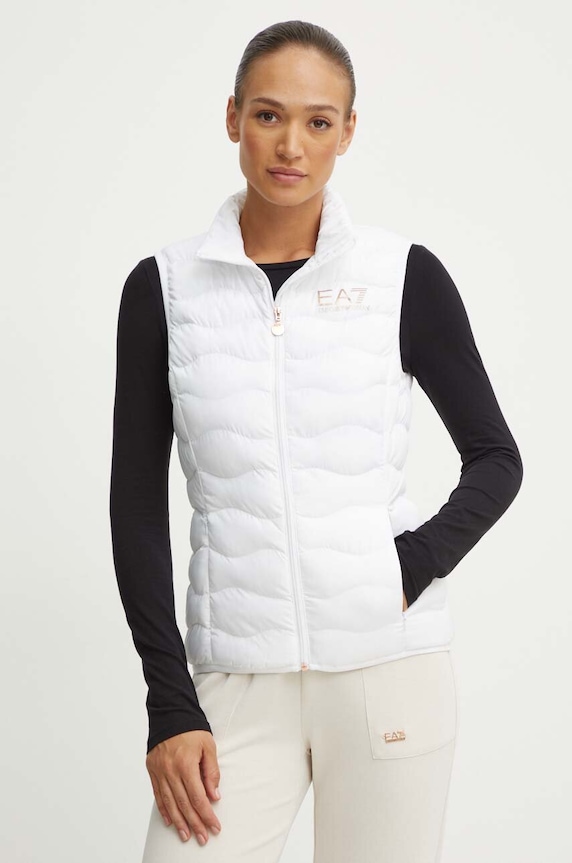 EA7 Emporio Armani bezrękawnik bez kaptura biały TNF8Z.8NTQ08.0104