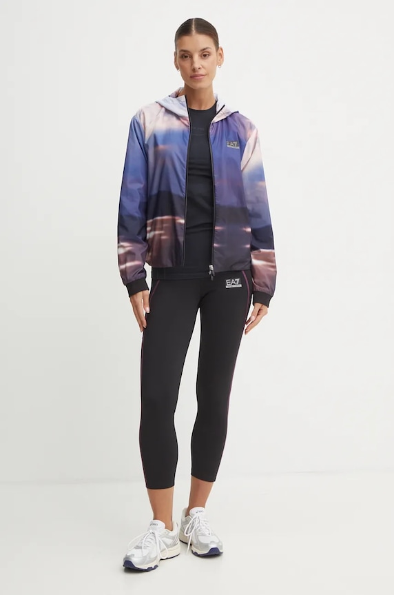 Jakna za trening EA7 Emporio Armani TNP6Z.6DTB02.2702 ljubičasta AW24