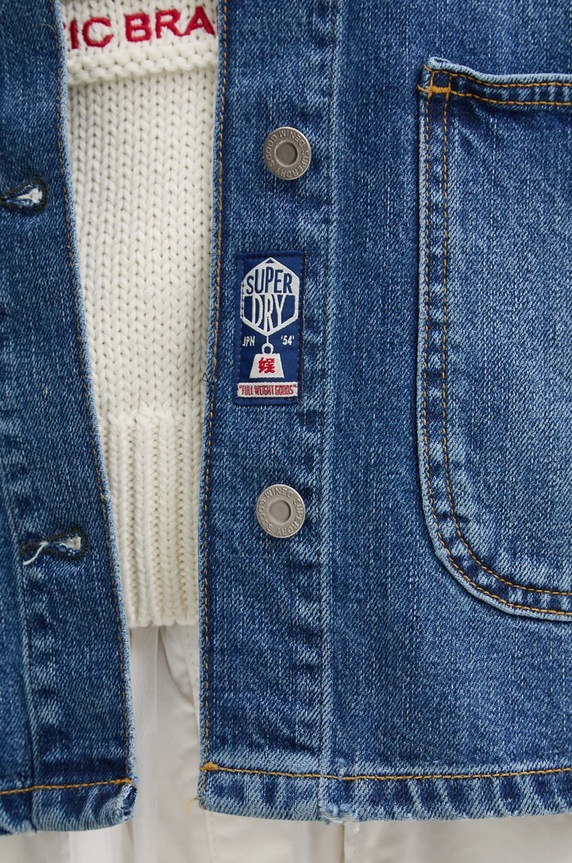 Superdry kurtka jeansowa W5011809A.7NJ niebieski