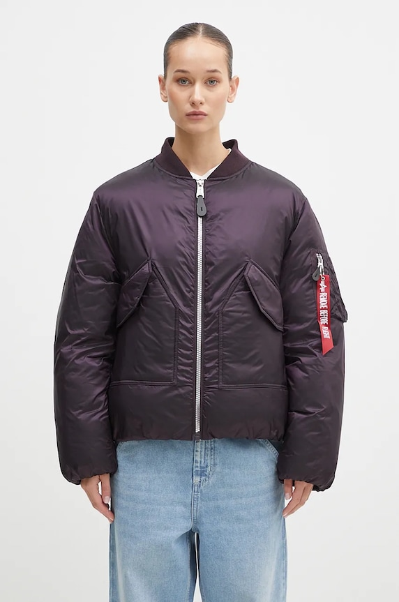 Bunda Alpha Industries zateplené fialová 148004