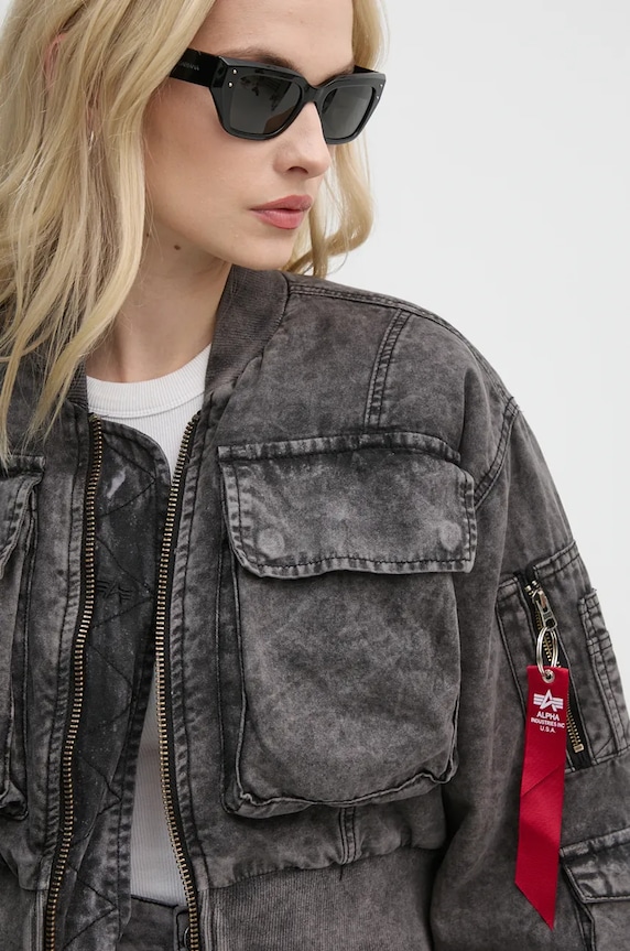Bomber bunda Alpha Industries šedá 148008