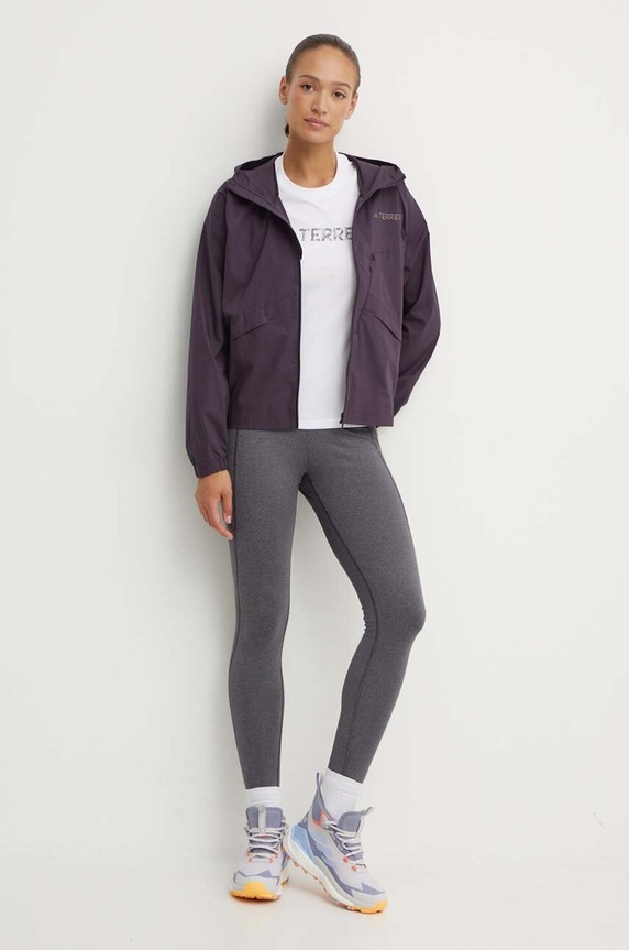 Куртка outdoor adidas TERREX Xperior IW3820 фиолетовой AW24