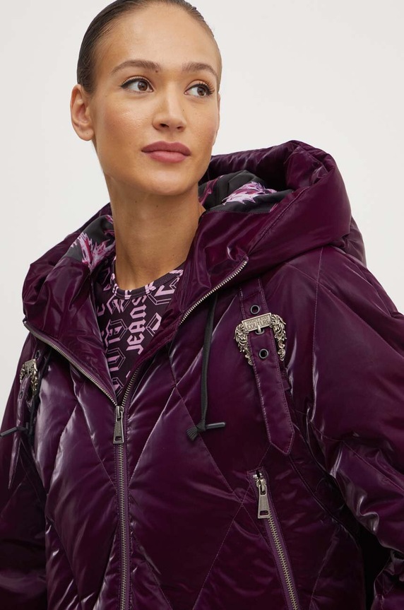 Versace Jeans Couture geaca de puf 77HAUD14.CQ05D burgundia