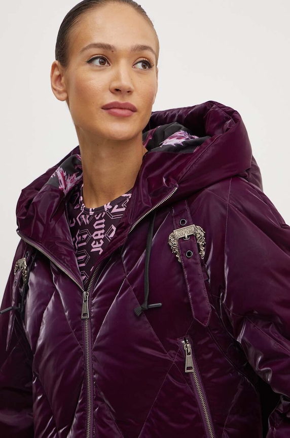 Versace Jeans Couture geaca de puf 77HAUD14.CQ05D burgundia